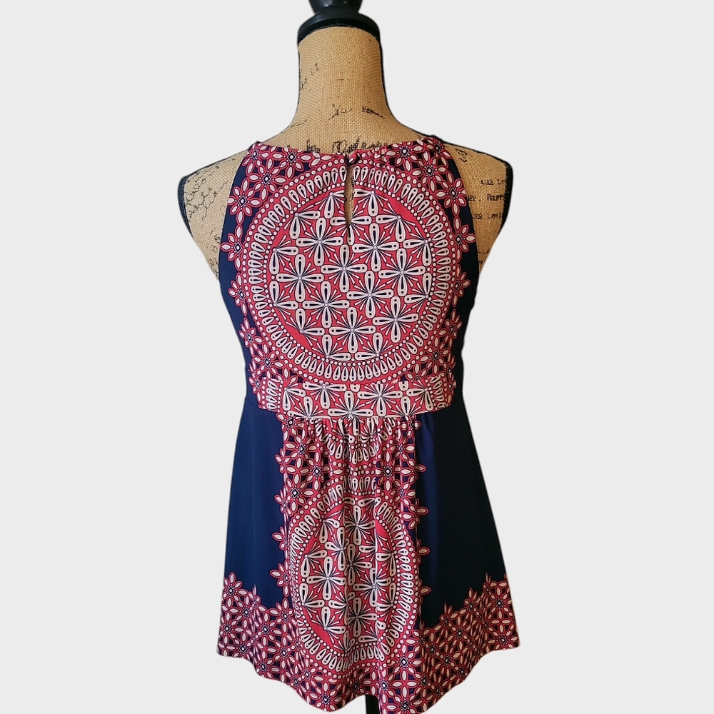INC Red and Blue Halter Top Size Medium - Picture 3 of 8